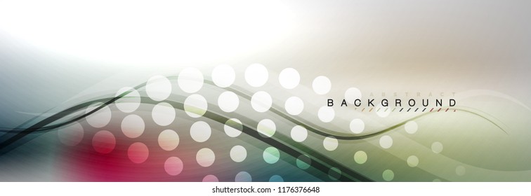 Smooth flowing wave motion concept background, vector illustration