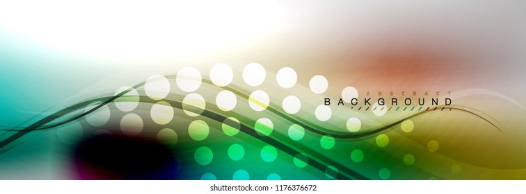 Smooth flowing wave motion concept background, vector illustration