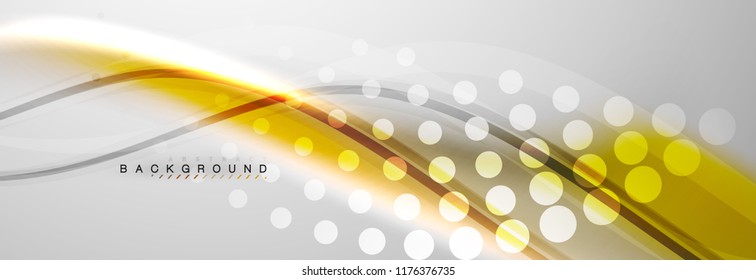 Smooth flowing wave motion concept background, vector illustration