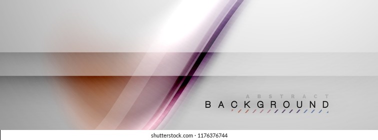 Smooth flowing wave motion concept background, vector illustration