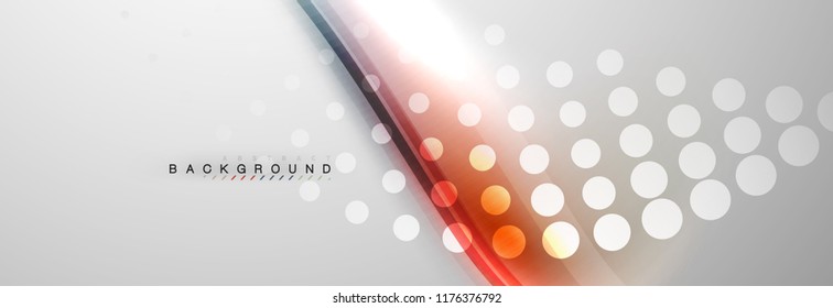 Smooth flowing wave motion concept background, vector illustration