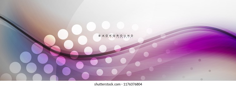 Smooth flowing wave motion concept background, vector illustration
