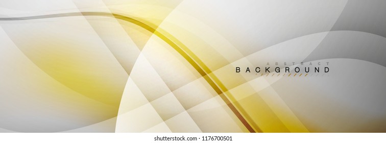 Smooth flowing wave motion concept background, vector illustration