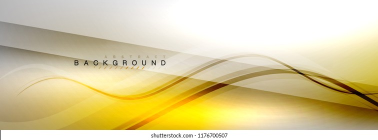 Plano de fundo do conceito de movimento de onda de fluxo suave, ilustração de vetor