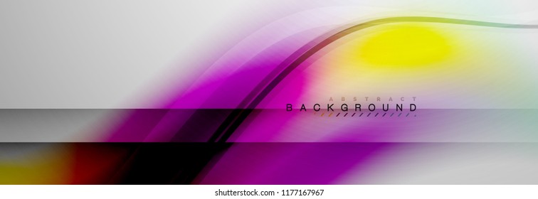 Smooth flowing wave motion concept background, vector illustration