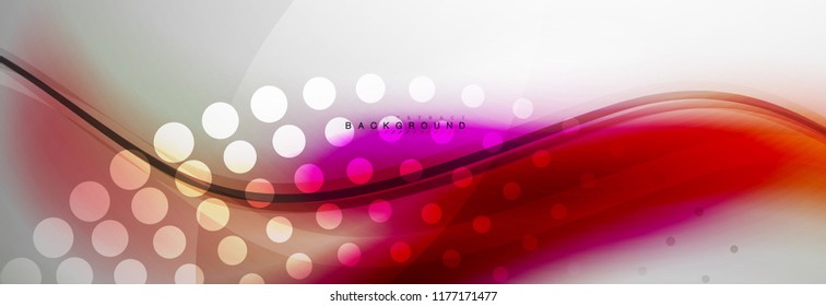Smooth flowing wave motion concept background, vector illustration