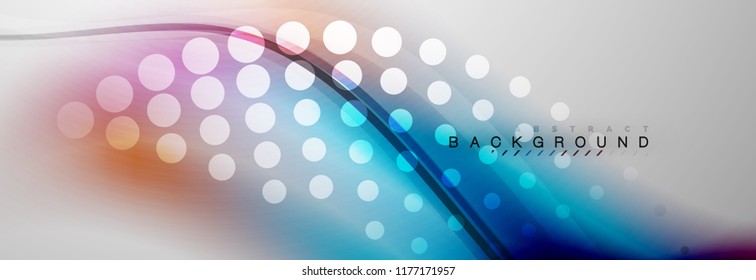 Smooth flowing wave motion concept background, vector illustration