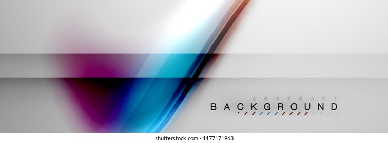 Smooth flowing wave motion concept background, vector illustration
