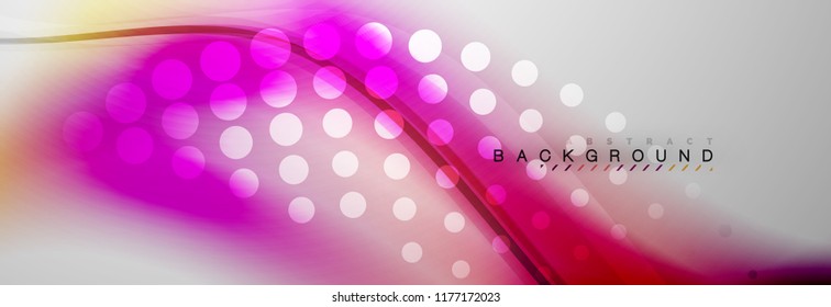 Smooth flowing wave motion concept background, vector illustration