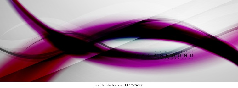Smooth flowing wave motion concept background, vector illustration