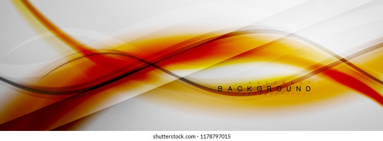 Smooth flowing wave motion concept background, vector illustration