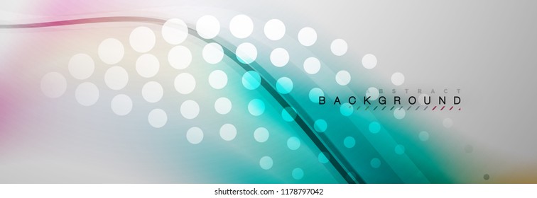 Smooth flowing wave motion concept background, vector illustration