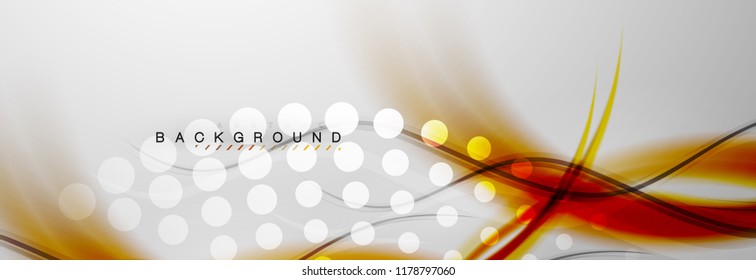 Smooth flowing wave motion concept background, vector illustration