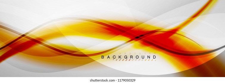 Smooth flowing wave motion concept background, vector illustration