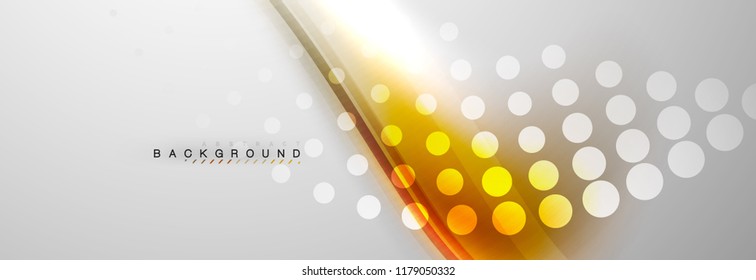 Smooth flowing wave motion concept background, vector illustration