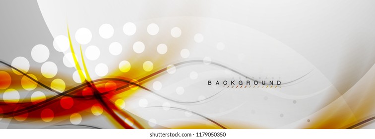 Smooth flowing wave motion concept background, vector illustration