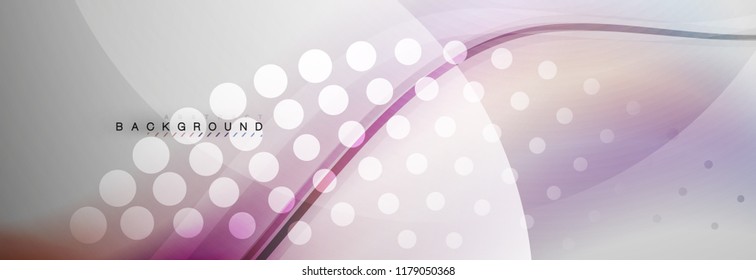 Smooth flowing wave motion concept background, vector illustration