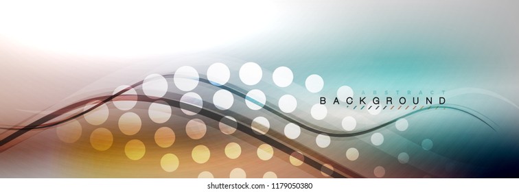 Smooth flowing wave motion concept background, vector illustration