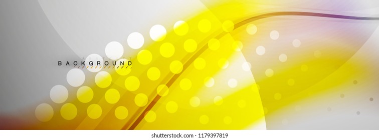 Smooth flowing wave motion concept background, vector illustration