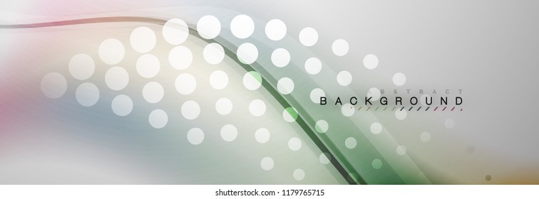Smooth flowing wave motion concept background, vector illustration