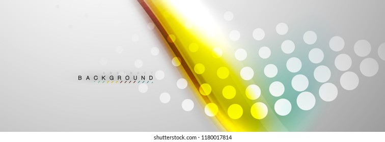 Smooth flowing wave motion concept background, vector illustration