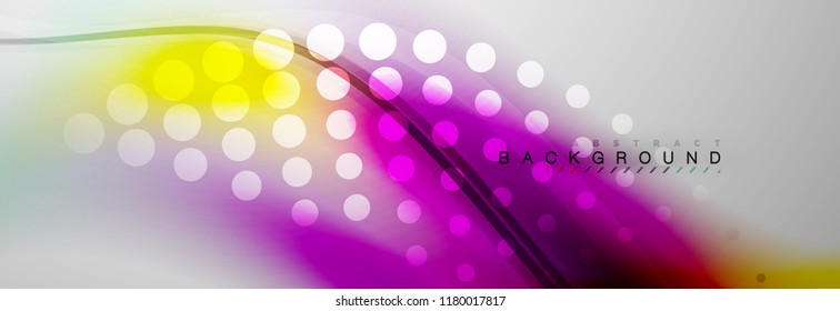 Smooth flowing wave motion concept background, vector illustration