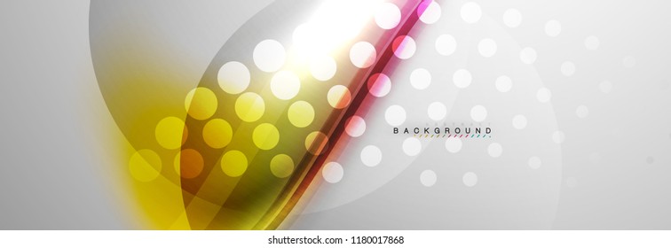 Smooth flowing wave motion concept background, vector illustration
