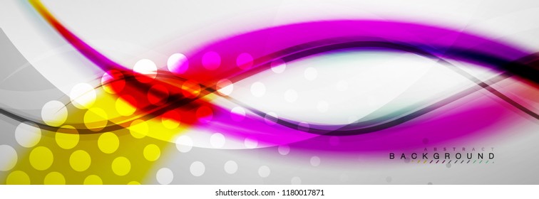 Hellblühender Wellenbewegungskonzept, Hintergrund, Vektorgrafik