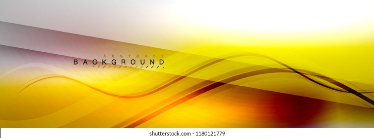 Smooth flowing wave motion concept background, vector illustration