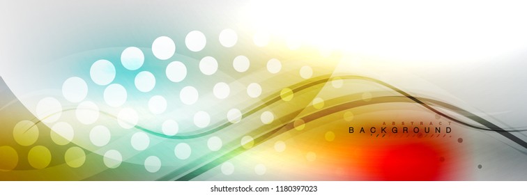 Hellblühender Wellenbewegungskonzept, Hintergrund, Vektorgrafik