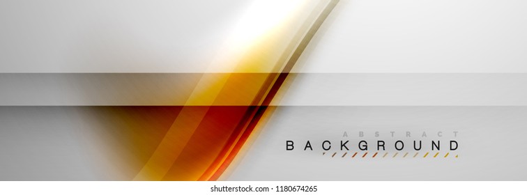 Smooth flowing wave motion concept background, vector illustration
