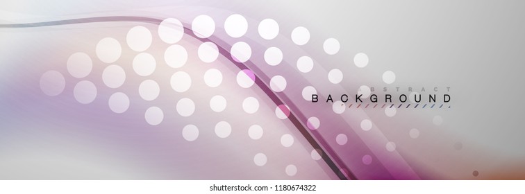 Smooth flowing wave motion concept background, vector illustration