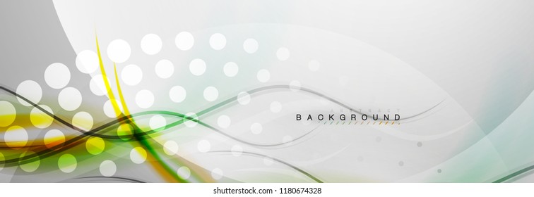 Smooth flowing wave motion concept background, vector illustration