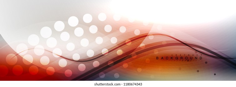 Smooth flowing wave motion concept background, vector illustration