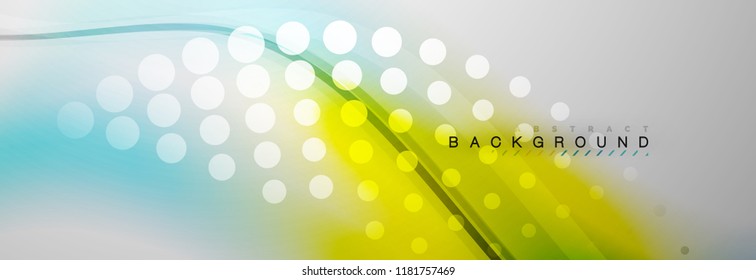 Smooth flowing wave motion concept background, vector illustration