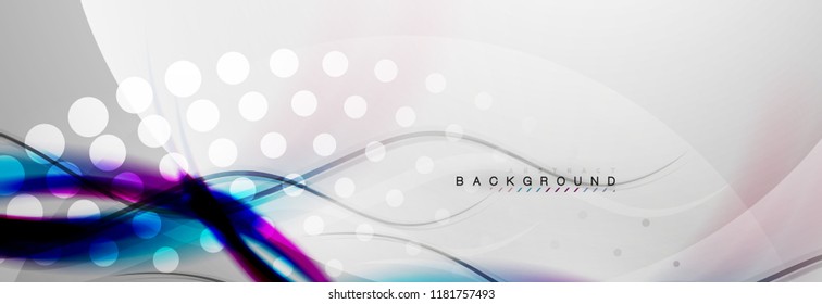 Hellblühender Wellenbewegungskonzept, Hintergrund, Vektorgrafik