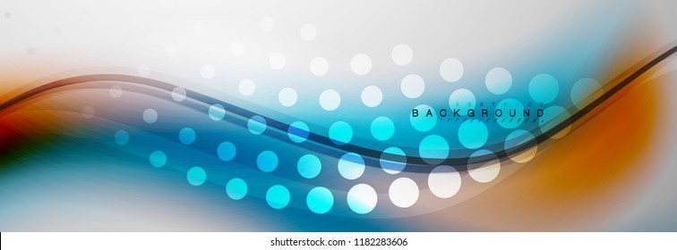 Smooth flowing wave motion concept background, vector illustration