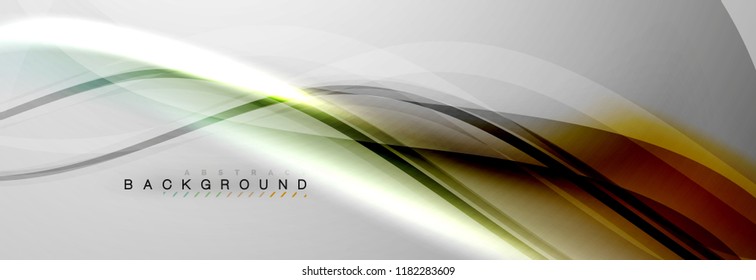 Smooth flowing wave motion concept background, vector illustration