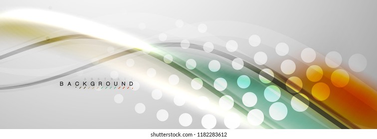 Smooth flowing wave motion concept background, vector illustration