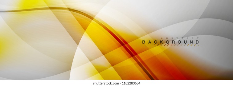 Smooth flowing wave motion concept background, vector illustration