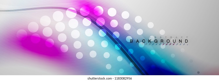 Smooth flowing wave motion concept background, vector illustration