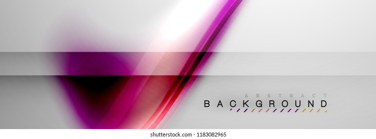 Smooth flowing wave motion concept background, vector illustration