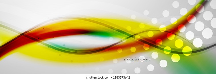 Smooth flowing wave motion concept background, vector illustration