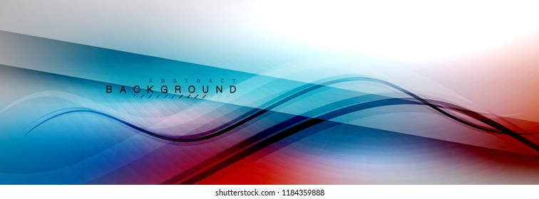 Hellblühender Wellenbewegungskonzept, Hintergrund, Vektorgrafik