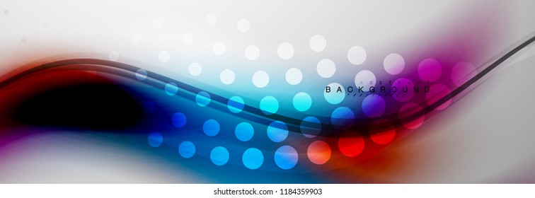 Smooth flowing wave motion concept background, vector illustration