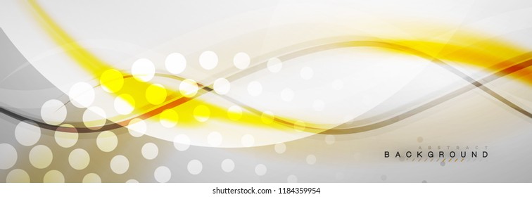 Smooth flowing wave motion concept background, vector illustration