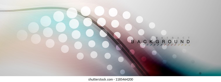 Smooth flowing wave motion concept background, vector illustration