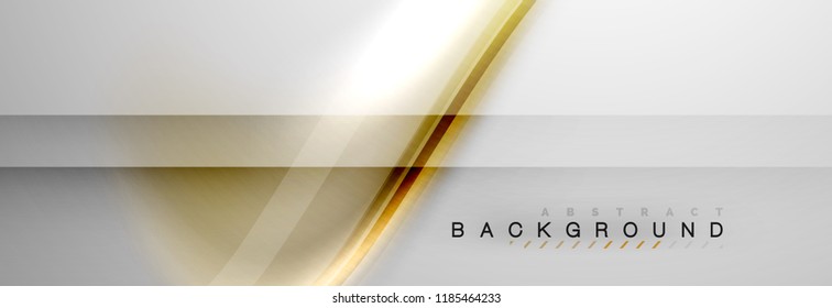 Smooth flowing wave motion concept background, vector illustration