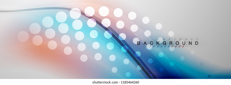 Smooth flowing wave motion concept background, vector illustration