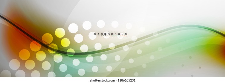 Smooth flowing wave motion concept background, vector illustration